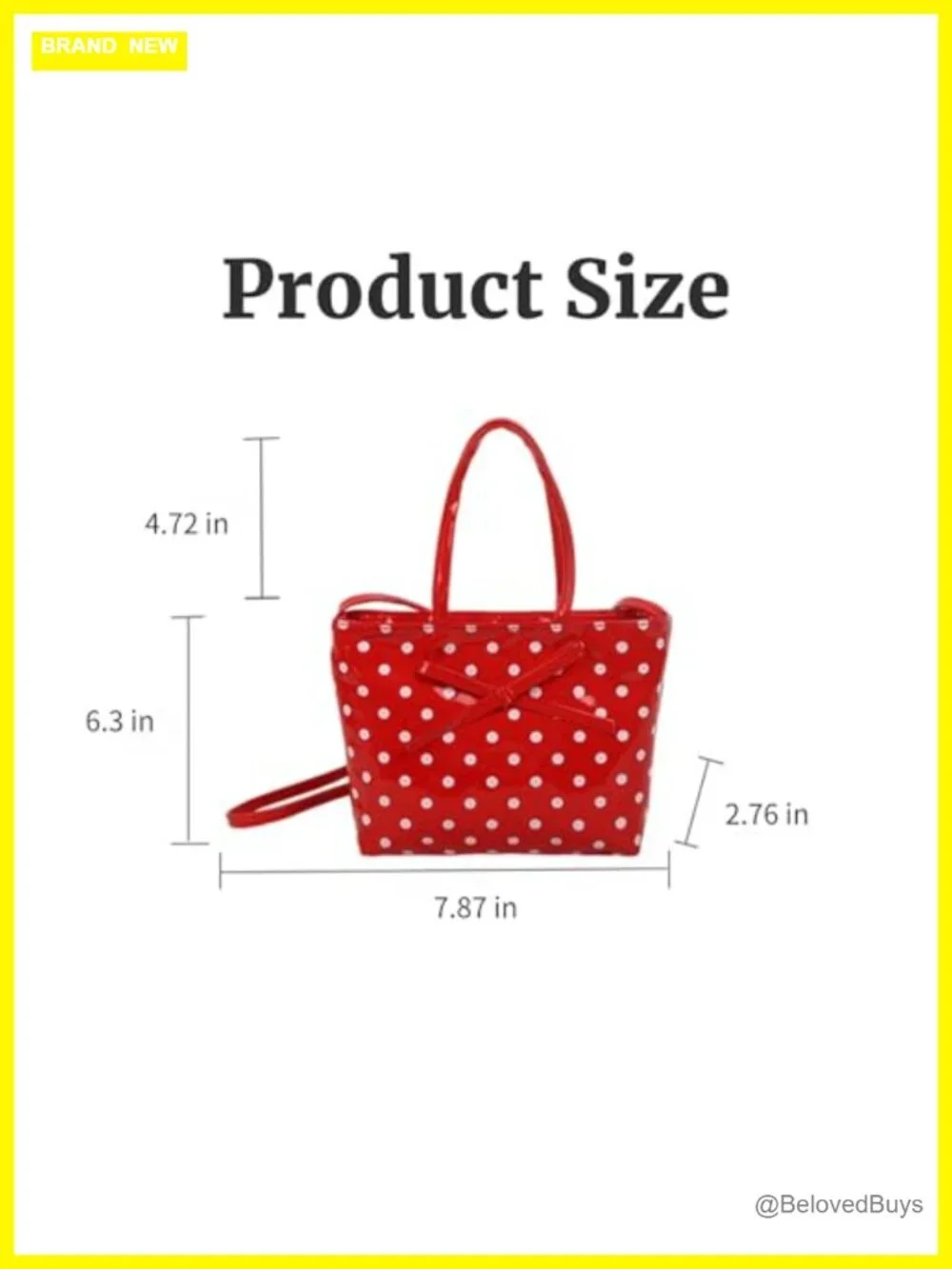 Polka Dot PU Tote Bag Bow Crossbody Purse Small Handbag